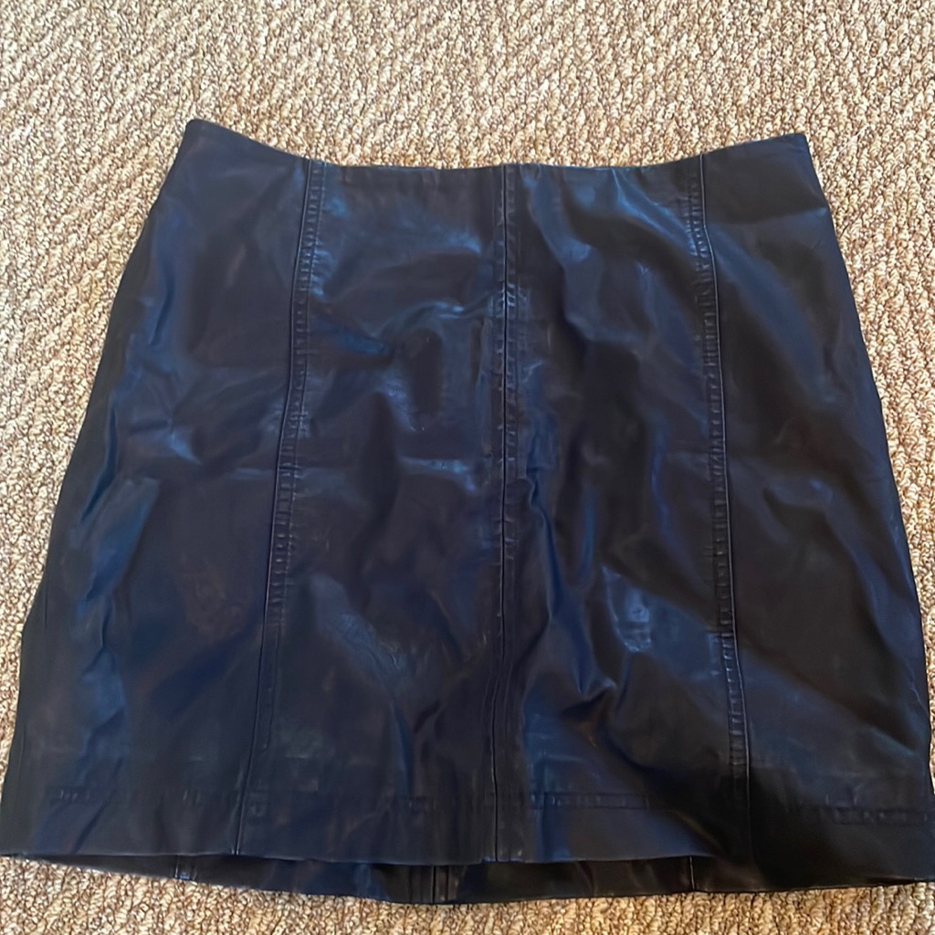 Free People Vegan Leather Mini Skirt
